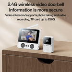 Yesido KM27 4.3 inch TFT Screen 2.4G Wireless Video Intercom Doorbell, Plug: UK Plug - Trustpick