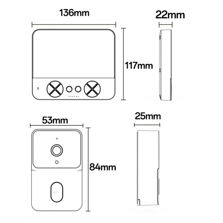 Yesido KM27 4.3 inch TFT Screen 2.4G Wireless Video Intercom Doorbell, Plug: UK Plug - Trustpick