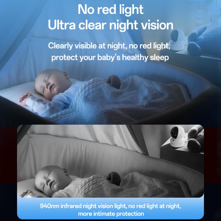 Yesido KM28 5 inch LCD Screen 2.4G WiFi Baby Monitor Care Camera, Plug: UK Plug - Trustpick