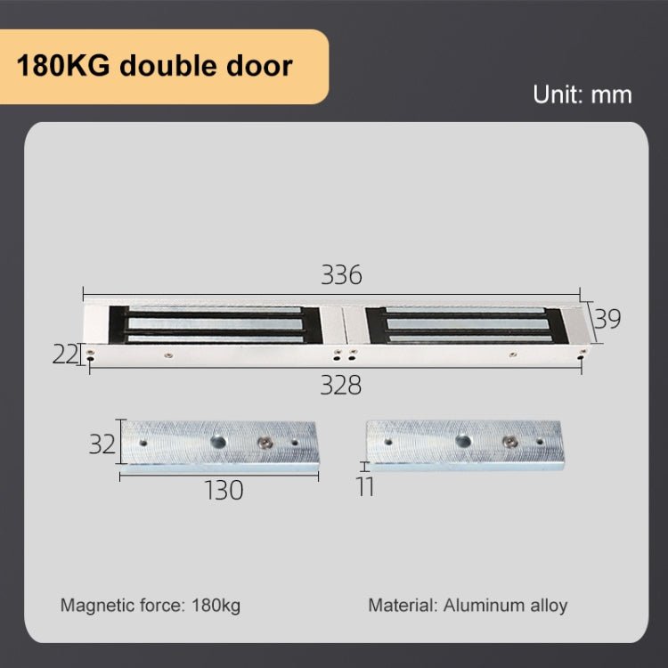 YH - 180D Double Door Magnetic Lock (180kg) - Trustpick