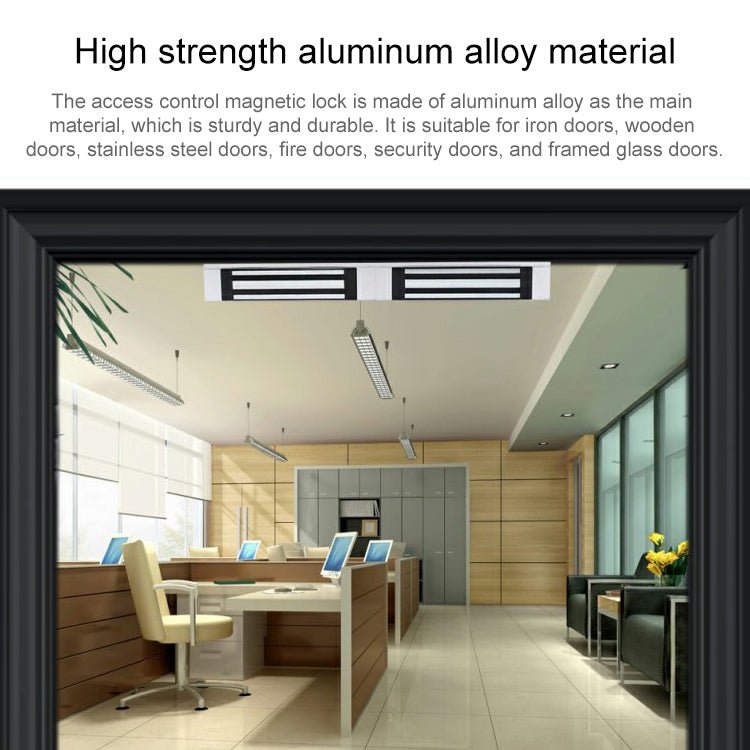 YH - 180D Double Door Magnetic Lock (180kg) - Trustpick