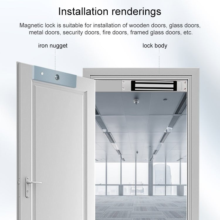 YH - 280M Single Door Magnetic Lock With Mortise Mount (280kg) - Trustpick