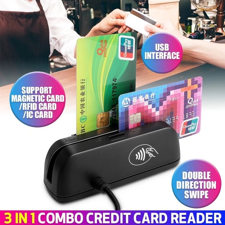 YL116U - 3 3 in 1 IC Card Induction Magnetic Card Reader - Trustpick