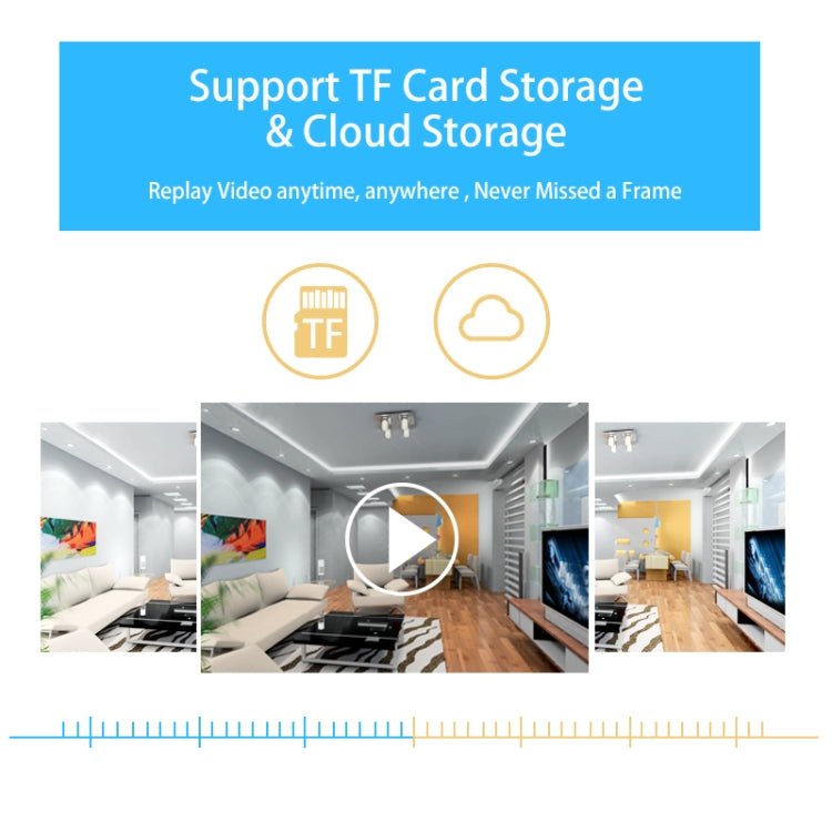 YT24 V380 3.0MP Pan - tilt IP Camera WiFi Smart Security Camera, Support TF Card / Two - way Audio / Motion Detection / Night Vision - Trustpick