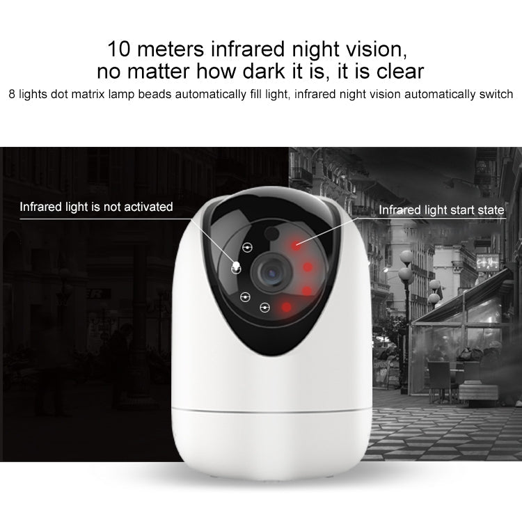 YT47 HD Wireless Indoor Network Shaking Head Camera, Support Motion Detection & Infrared Night Vision & Micro SD Card, AU Plug - Trustpick