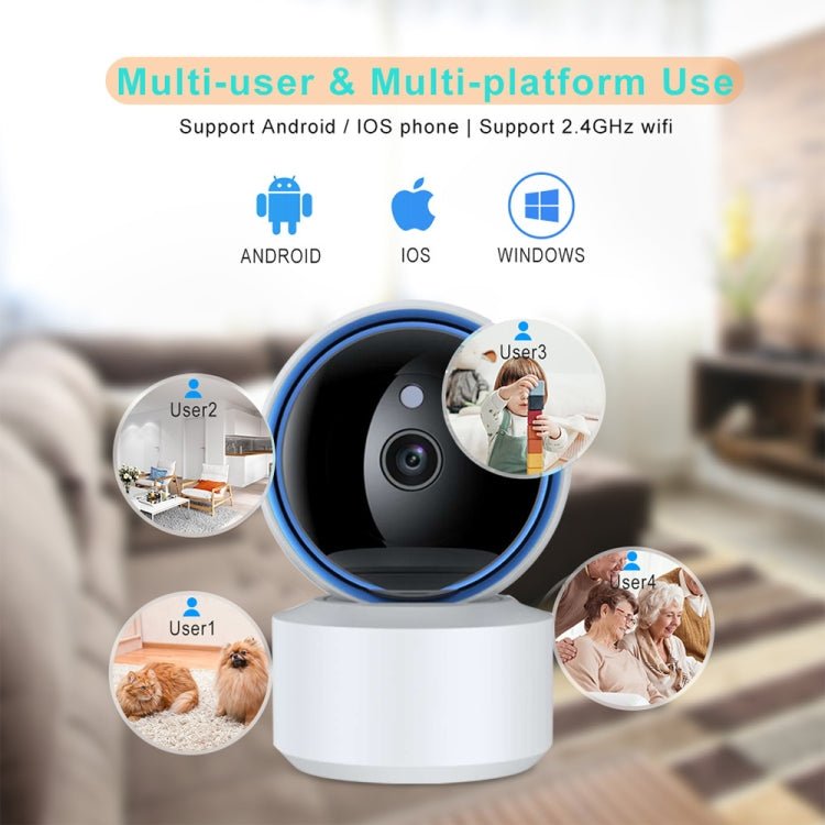 YT50 - 2 3.0MP 360 Rotation IP Camera WiFi Smart Security Camera, Support TF Card / Two - way Audio / Motion Detection / Night Vision - Trustpick