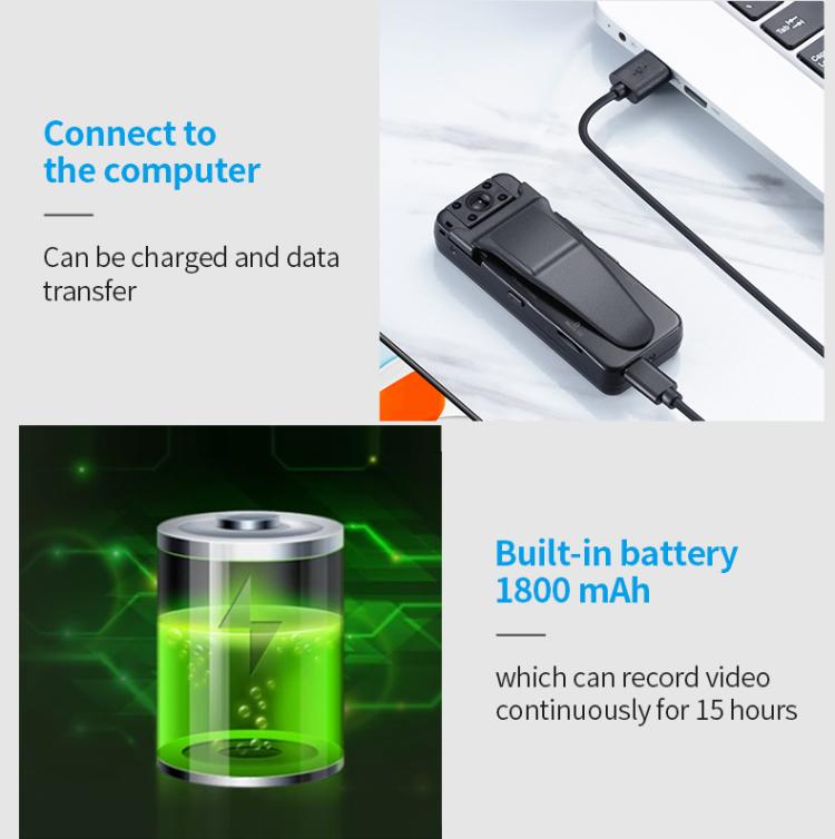 Z7 1080P HD Night Vision Magnetic Video Recorder with Back Clip - Trustpick