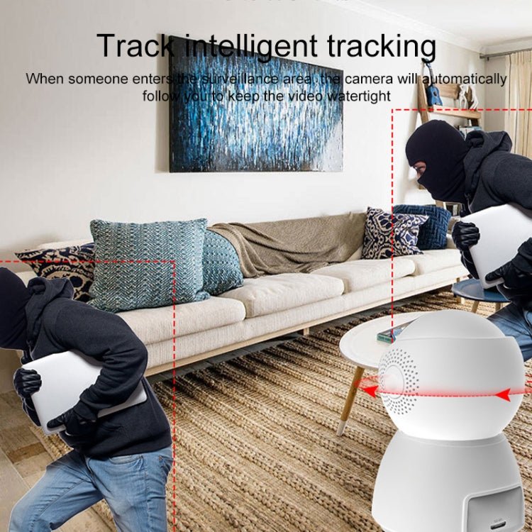 ZAS - 5G01 1080P Home 5G WiFi Dual - band Panoramic Camera, Support IR Night Vision & TF Card Slot & AP Hot Spot & Designated Alarm Area, UK Plug - Trustpick